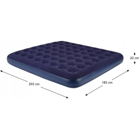 MATERAC FLOKOWANY 2 OSOBOWY 203x183x22CM JL020256-5N