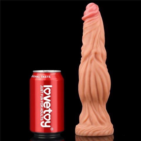 DILDO 9.5'' DUAL LAYERED PLATINUM SILICONE COCK - FLESH