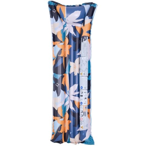 MATERAC DMUCHANY KWIATY 174x59x18CM 33258 NIEBIESKI