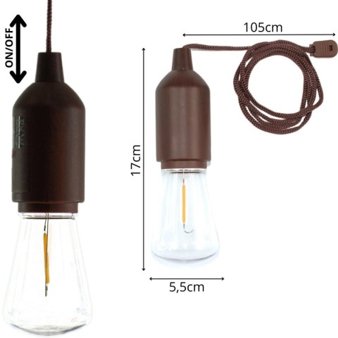 LAMPA ŻARÓWKA KEMPINGOWA TURYSTYCZNA NA BATERIE REDCLIFFS WZÓR 2