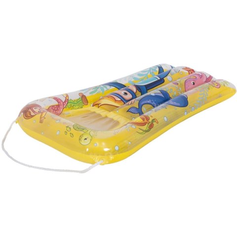 MATERAC PLAŻOWY Z OKIENKIEM PODWODNY ŚWIAT 74x48CM 37591 - ŻÓŁTY