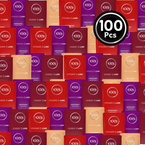 ZESTAW TESTERÓW 100 SZT. FLAVOURED LUBE SACHETS 5ML