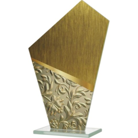 Trofeum szklane z gotowym kolorowym nadrukiem Trofeum szklane z gotowym kolorowym nadrukiem