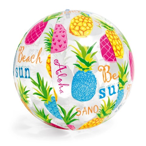 DMUCHANA PIŁKA PLAŻOWA Z NADRUKIEM 51 CM INTEX 59040 ANANAS