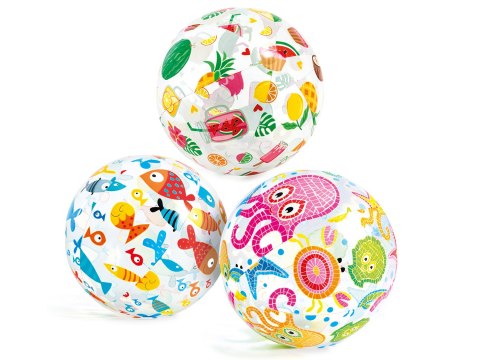 DMUCHANA PIŁKA PLAŻOWA Z NADRUKIEM 51 CM INTEX 59040 SMAKOŁYKI