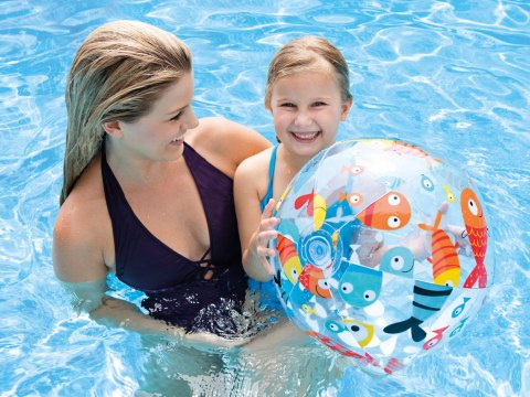 DMUCHANA PIŁKA PLAŻOWA Z NADRUKIEM 51 CM INTEX 59040 SMAKOŁYKI