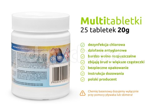 TABLETKI MULTIFUNKCYJNE 25 x 20G - 0,5KG