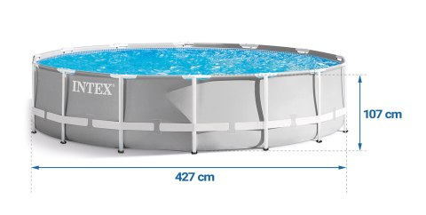 Basen ogrodowy stelażowy 427x107 zestaw 12w1 INTEX 26720 Basen ogrodowy stelażowy 427x107 zestaw 12w1 INTEX 26720