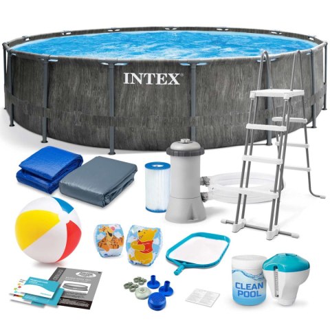 Basen ogrodowy stelażowy 457 x 122 cm zestaw 18w1 INTEX 26742 Basen ogrodowy stelażowy 457 x 122 cm zestaw 18w1 INTEX 26742