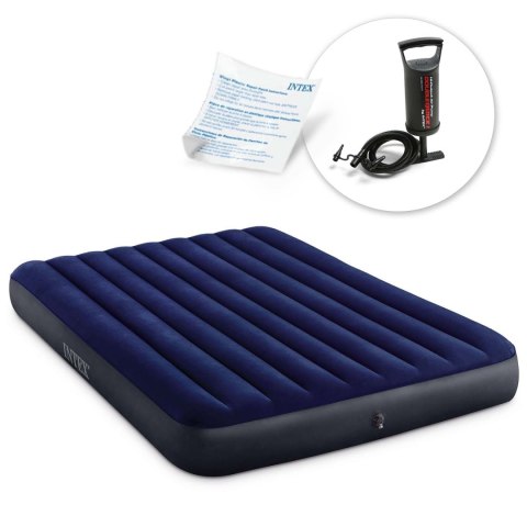 MATERAC DMUCHANY DWUOSOBOWY Z POMPKĄ TŁOKOWĄ INTEX 64759 - 68612