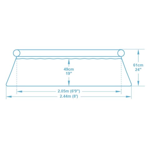 BASEN OGRODOWY ROZPOROWY 244 x 61 CM 9W1 BESTWAY 57450 BASEN OGRODOWY ROZPOROWY 244 x 61 CM 9W1 BESTWAY 57450