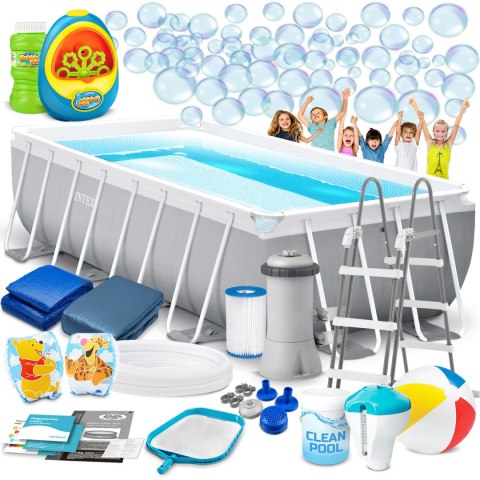 Basen ogrodowy stelażowy 400 x 200 x 100 cm 17w1 INTEX 26788 + maszynka do baniek GRATIS Basen ogrodowy stelażowy 400 x 200 x 100 cm 17w1 INTEX 26788 + maszynka do baniek GRATIS