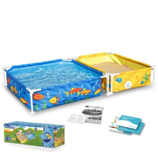 BASEN OGRODOWY STELAŻOWY DLA DZIECI Z PIASKOWNICĄ 213 X 112 X 30,5 CM BESTWAY 561CF
